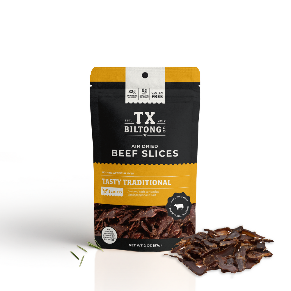 Beef Biltong Slices - Traditional 4 oz