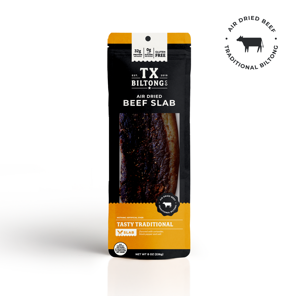 Grass Fed Whole Beef Biltong Slab - Original - Made by True